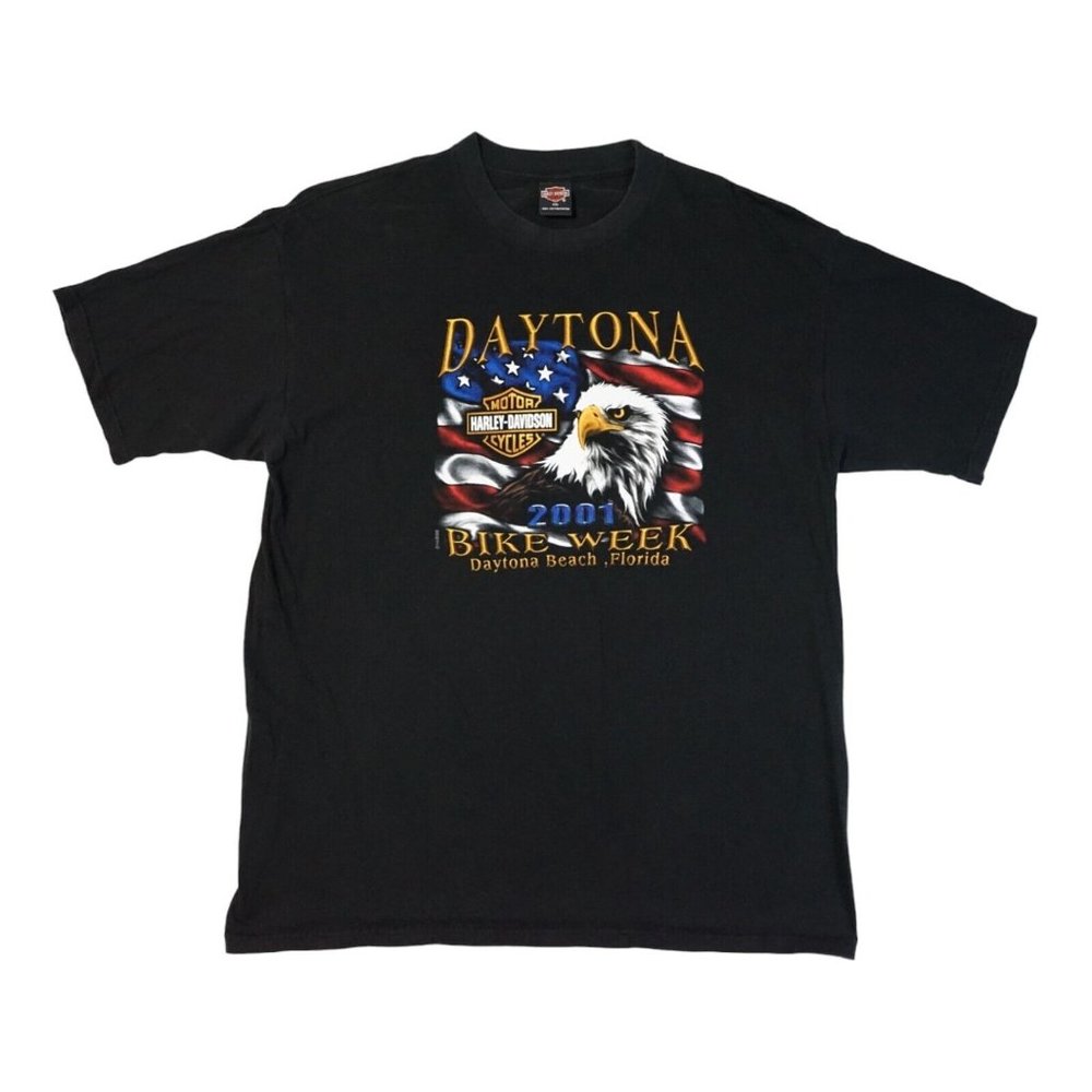 Vintage Harley Davidson Men's T-Shirt Daytona Beach FL Bike Week 2001 Size‎ XXL